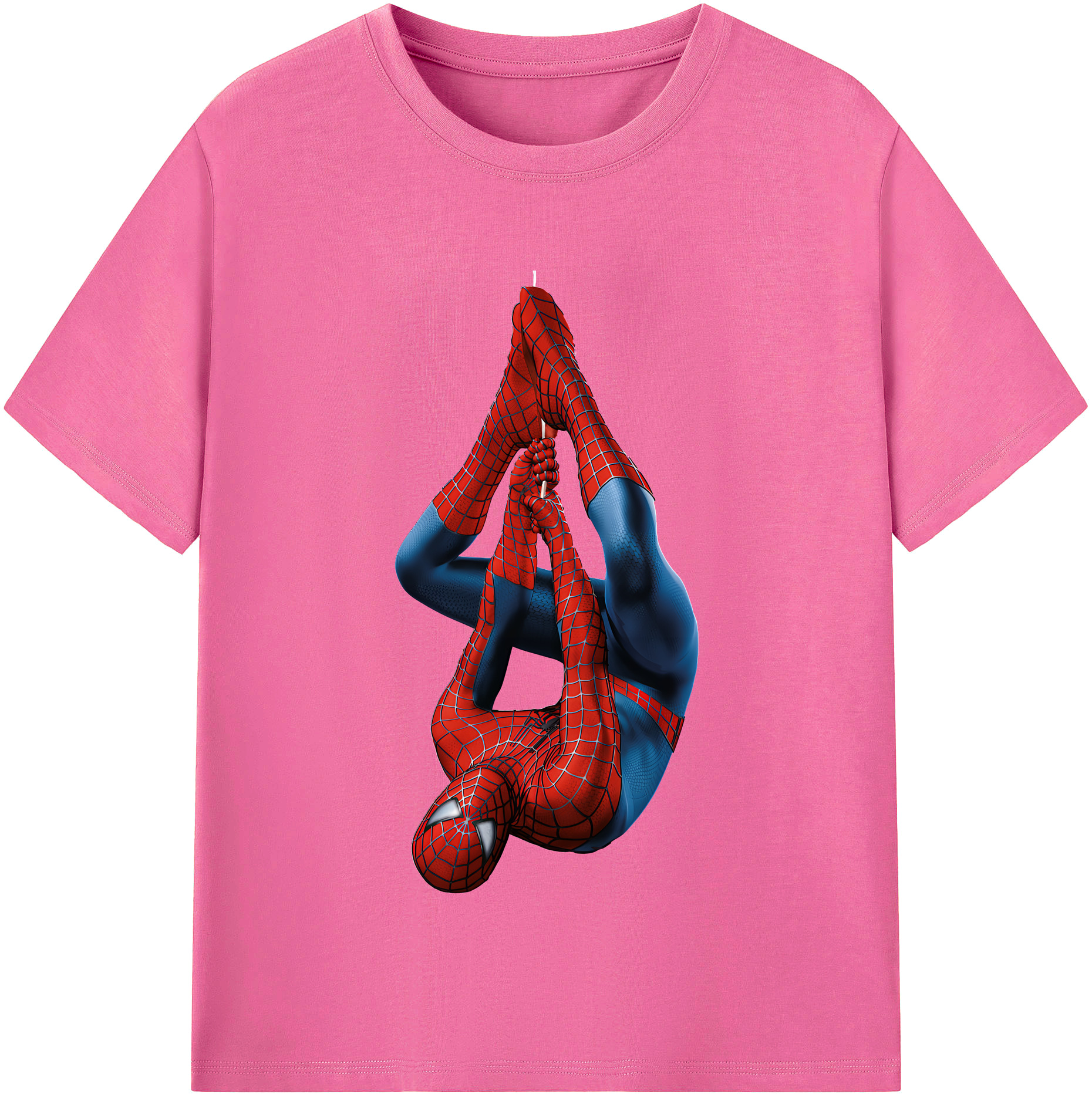 （画像用） Spider Man スパイダーマン レディースカジュアルプリントTシャツ（綿100％）